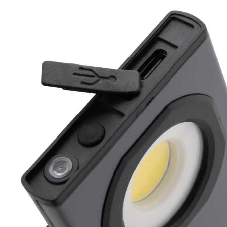 Malé USB pracovné svietidlo Gear X z RCS recykl. plastu > šedá