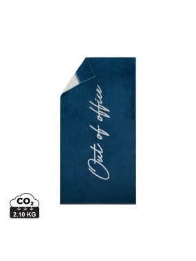 Osuška na lehátko VINGA Lounge > modrá / biela