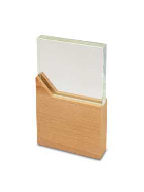 Trofej z krištáľu a dreva > transparentná