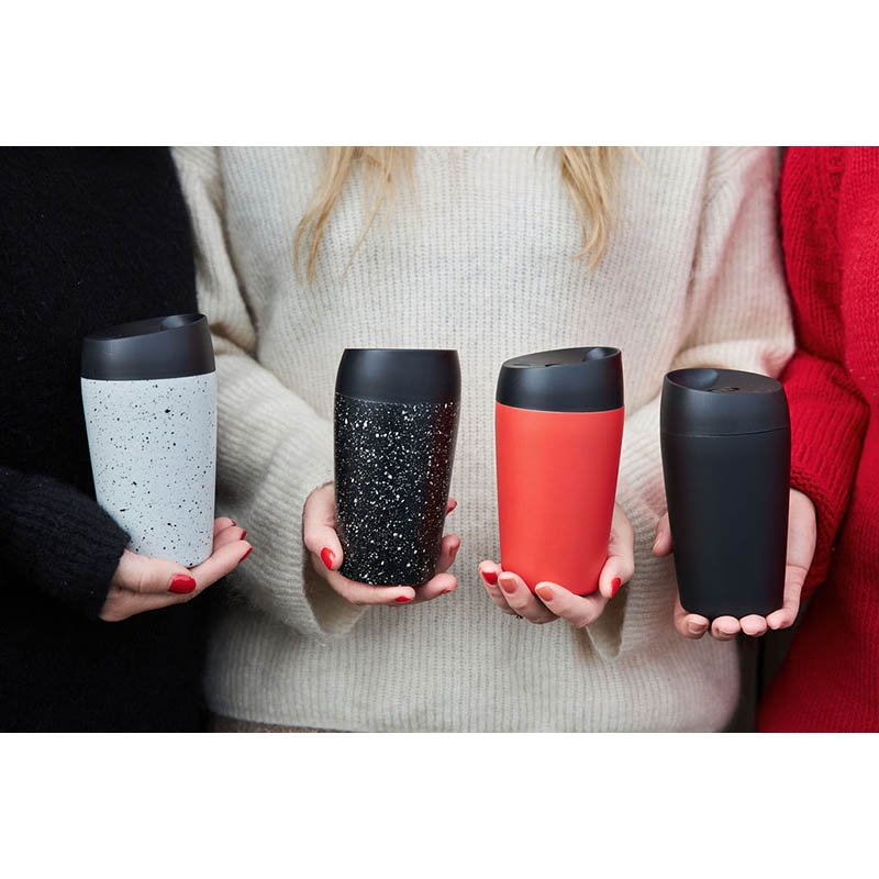 Cestovný termohrnček (SAGAFORM) > čierna / biela