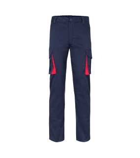 Pánske nohavice (VELILLA TWO-TONE STRETCH TROUSERS) > modrá (navy) / červená > 44