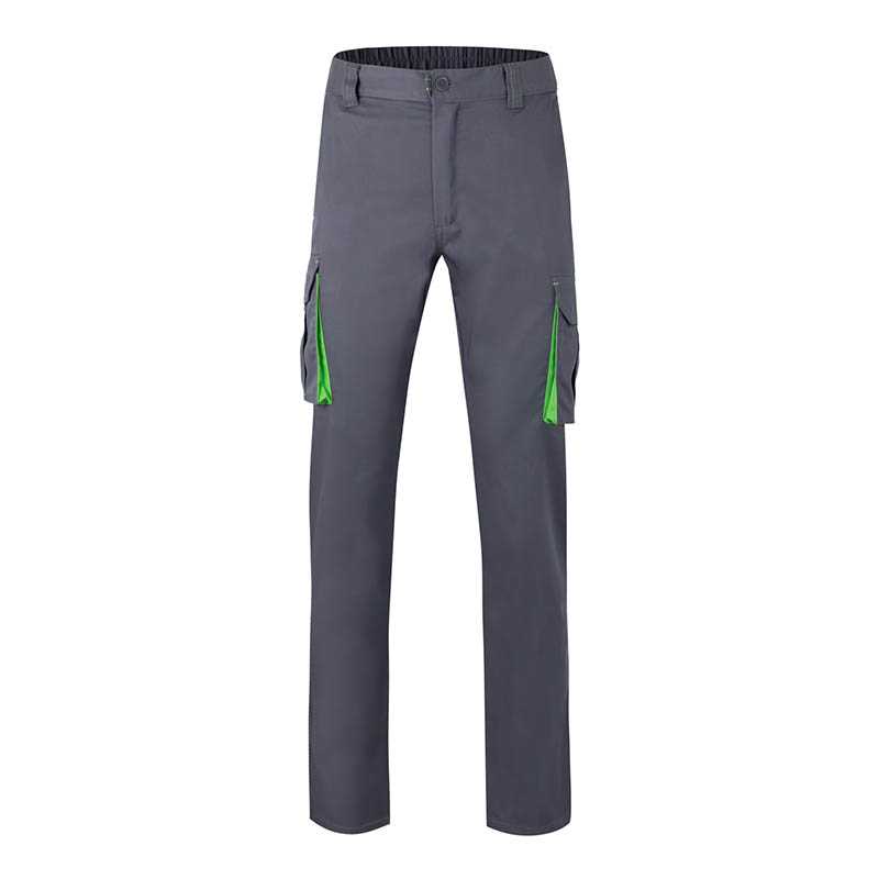 Pánske nohavice (VELILLA TWO-TONE STRETCH TROUSERS) > šedá / zelená (lime) > 34