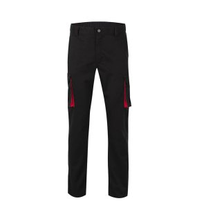 Pánske nohavice (VELILLA TWO-TONE STRETCH TROUSERS) > čierna / červená > 52