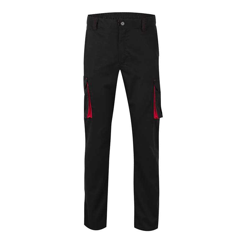 Pánske nohavice (VELILLA TWO-TONE STRETCH TROUSERS) > čierna / červená > 34