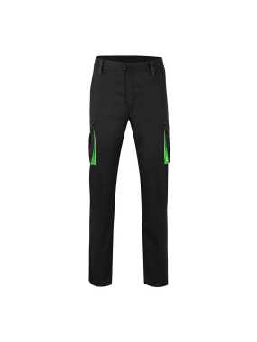 Pánske nohavice (VELILLA TWO-TONE STRETCH TROUSERS) > čierna / zelená (lime) > 38