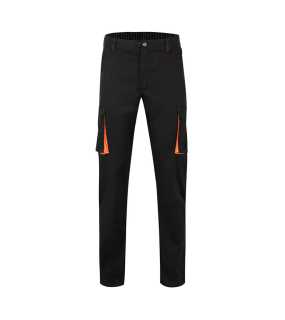 Pánske nohavice (VELILLA TWO-TONE STRETCH TROUSERS) > čierna / oranžová > 36