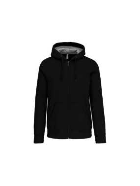 Unisex mikina (KARIBAN ZIP HOODED SWEATSHIRT) > čierna > L