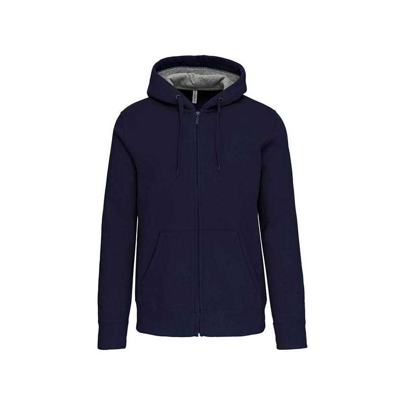 Unisex mikina (KARIBAN ZIP HOODED SWEATSHIRT) > modrá (navy) > 3XL