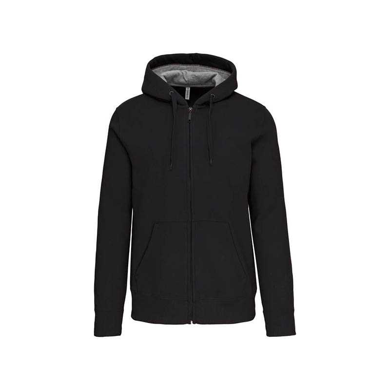 Unisex mikina (KARIBAN ZIP HOODED SWEATSHIRT) > šedá (dark) > S