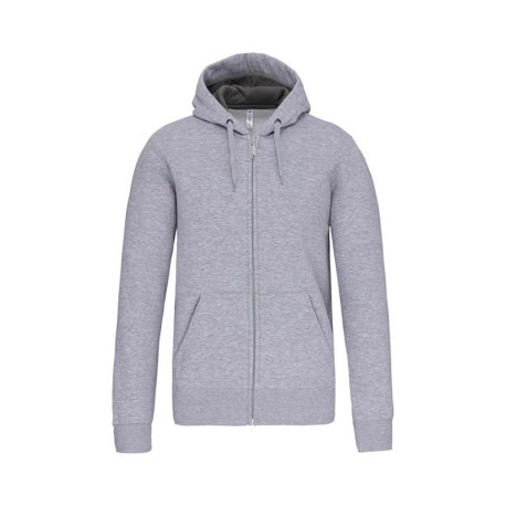 Unisex mikina (KARIBAN ZIP HOODED SWEATSHIRT) > šedá (oxford) > XS