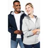 Unisex mikina (KARIBAN ZIP HOODED SWEATSHIRT) > šedá (oxford) > XS