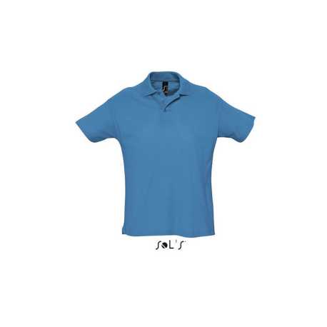Pánska polokošeľa (SOL'S SUMMER II MEN'S POLO SHIRT) > modrá (aqua) > M