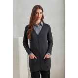 Dámsky sveter (PREMIER LADIES’ LONG LINE KNITTED CARDIGAN) > šedá (charcoal) > XS