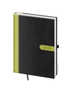 Diár (Bora 2026) - 14,5 x 20,5 cm > čierna / zelená > týždenný A5