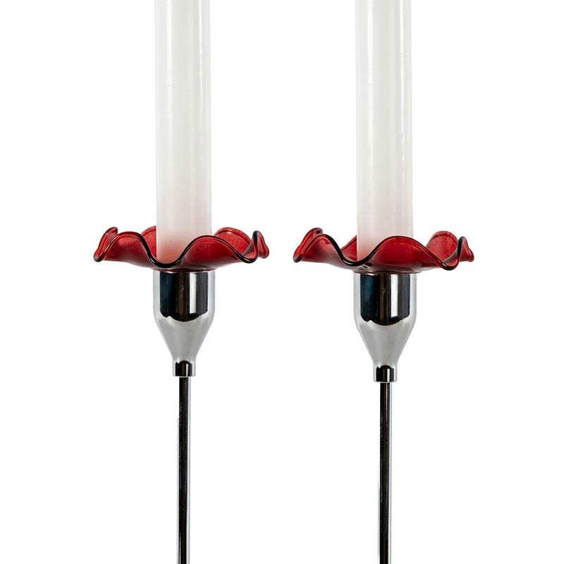 Stojan na sviečky 2ks (SAGAFORM) > bordová