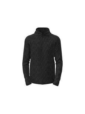 Pánska mikina (Stedman Lux Hooded Knit Fleece Jacket) > čierna (opal heather) > L
