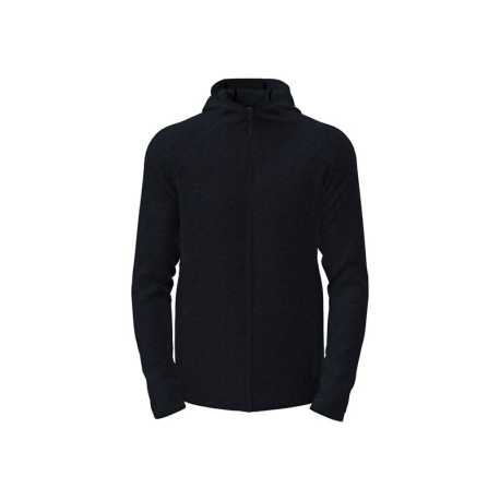 Pánska mikina (Stedman Lux Hooded Knit Fleece Jacket) > modrá (midnight heather) > S