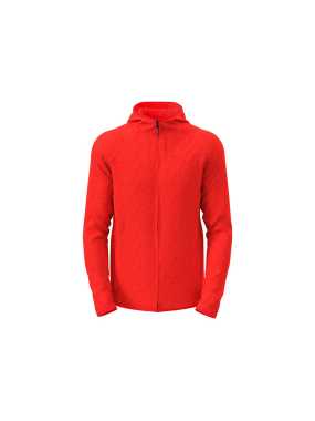 Pánska mikina (Stedman Lux Hooded Knit Fleece Jacket) > červená (scarlet heather) > M