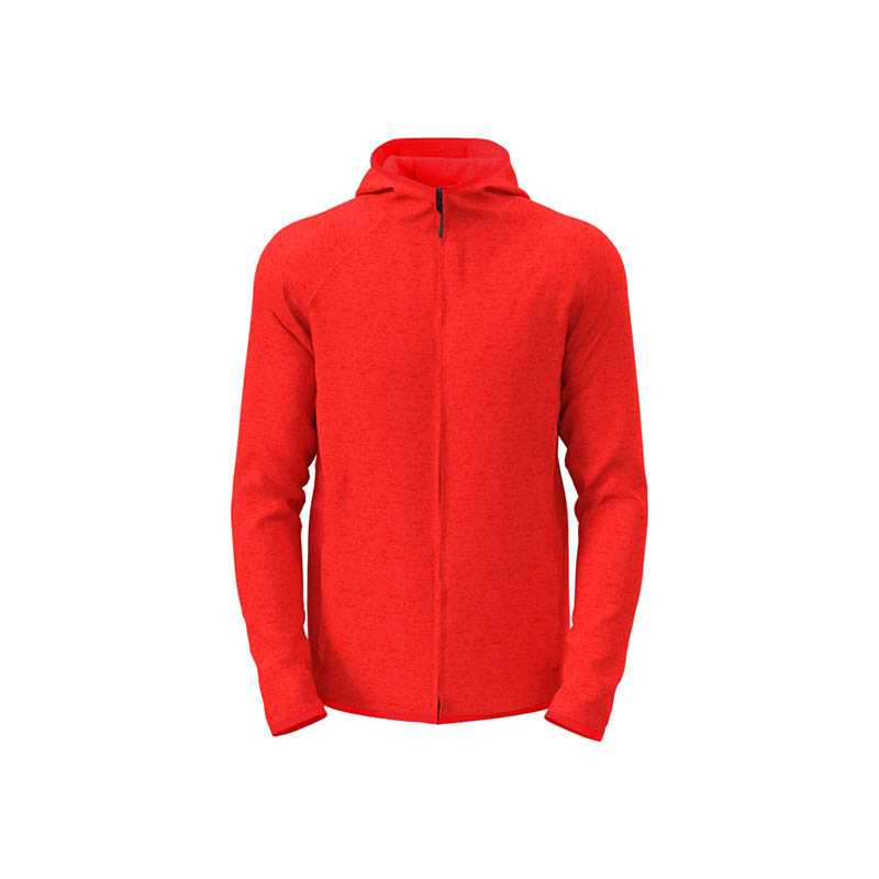 Pánska mikina (Stedman Lux Hooded Knit Fleece Jacket) > červená (scarlet heather) > M