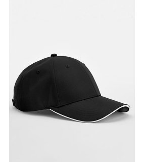 Unisex šiltovka (Beechfield Team Sports-Tech Cap) > čierna / biela