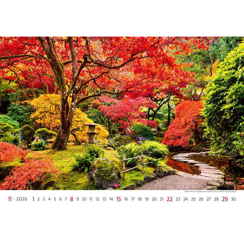 Nástenný kalendár (Gardens 2026) - 45 x 38,5 cm