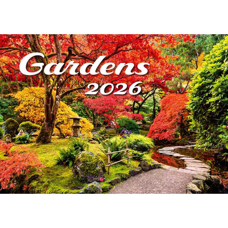 Nástenný kalendár (Gardens 2026) - 45 x 38,5 cm