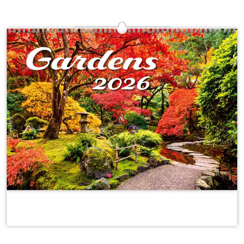 Nástenný kalendár (Gardens 2026) - 45 x 38,5 cm