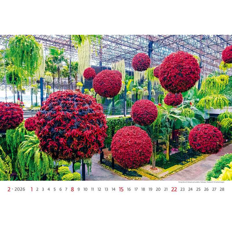 Nástenný kalendár (Gardens 2026) - 45 x 38,5 cm