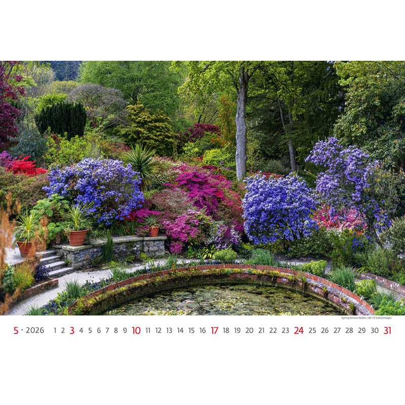 Nástenný kalendár (Gardens 2026) - 45 x 38,5 cm