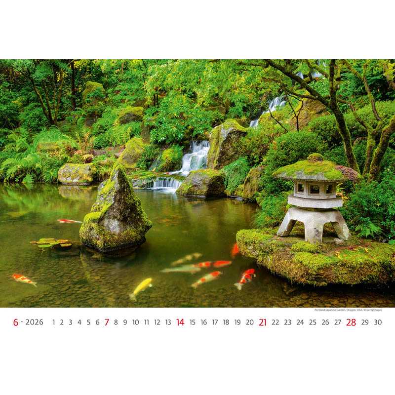 Nástenný kalendár (Gardens 2026) - 45 x 38,5 cm