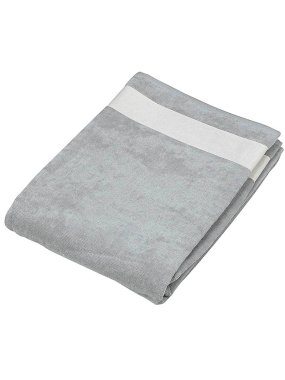 Plážová osuška (KARIBAN VELOURS VELOUR BEACH TOWEL)>šedá (light) / biela>100x160
