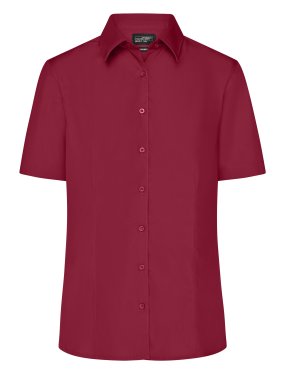 Dámska košeľa (JN Ladies Business Shirt Shortsleeve) > červená (wine) > S