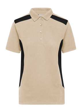 Dámska polokošeľa (JN Ladies Workwear Polo STRONG) > hnedá (stone) / čierna > XS