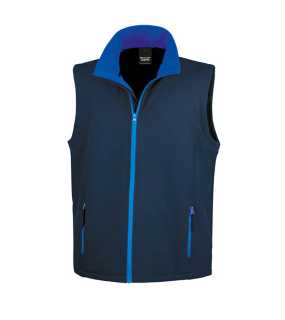 Pánska softshell vesta(RESULT MENS SOFTSHELL BODYWARMER)>modrá(navy)/modrá(royal)>L
