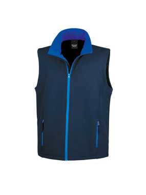 Pánska softshell vesta(RESULT MENS SOFTSHELL BODYWARMER)>modrá(navy)/modrá(royal)>L