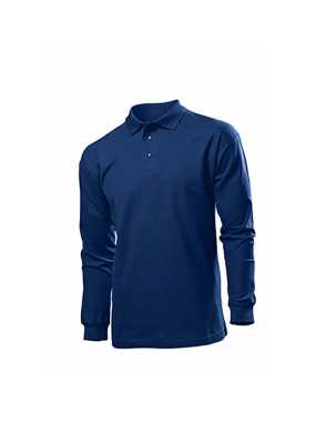 Pánska polokošeľa(Polo Long Sleeve STEDMAN) > modrá (navy) > L