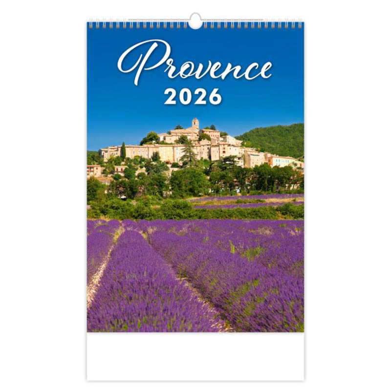 Nástenný kalendár (Provence 2026) - 31,5 x 52 cm
