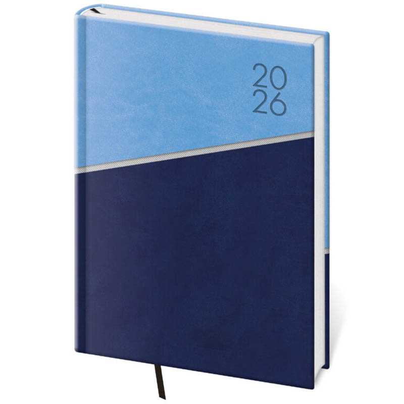 Diár (Line 2026) - 14,5 x 20,5 cm > modrá > denný A5