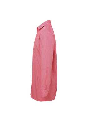 Pánska košeľa(PREMIER MEN’S MICROCHECK(GINGHAM) LONG SLEEVE COTTON SHIRT)>čerená/biela>L