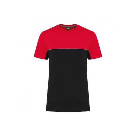 Unisex tričko (UNISEX ECO-FRIENDLY SHORT SLEEVE TWO-TONE T-SHIRT) > čierna / červená > 2XL