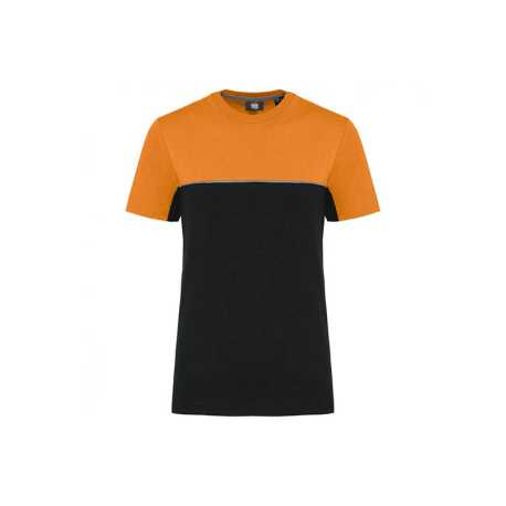Unisex tričko (UNISEX ECO-FRIENDLY SHORT SLEEVE TWO-TONE T-SHIRT)>čierna / oranžová>2XL