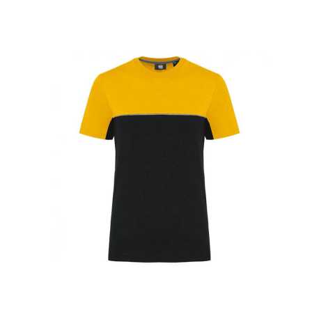 Unisex tričko (UNISEX ECO-FRIENDLY SHORT SLEEVE TWO-TONE T-SHIRT) > čierna / žltá > 2XL