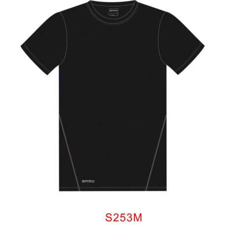 Pánske tričko (SPIRO MENS QUICK-DRY SHORT SLEEVE T-SHIRT) > čierna > S
