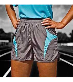 Unisex krátke nohavice (SPIRO UNISEX MICRO LITE RUNNING SHORTS)>šedá / modrá (aqua)>XL