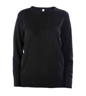 Dámsky sveter (KARIBAN LADIES ROUND NECK JUMPER) > čierna > M
