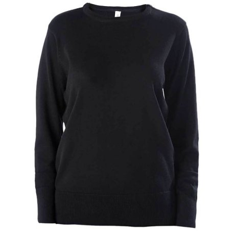 Dámsky sveter (KARIBAN LADIES ROUND NECK JUMPER) > čierna > 2XL