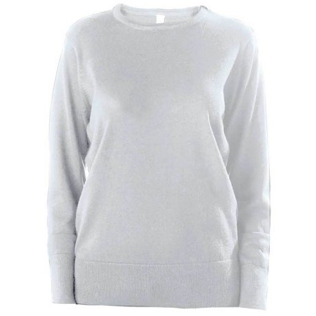 Dámsky sveter (KARIBAN LADIES ROUND NECK JUMPER) > šedá (melange) > M