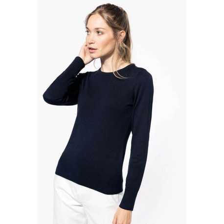 Dámsky sveter (KARIBAN LADIES ROUND NECK JUMPER) > čierna > 2XL