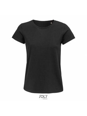 Dámske tričko(SOL'S CRUSADER WOMEN - ROUND-NECK FITTED JERSEY T-SHIRT)>čierna(deep)>3XL