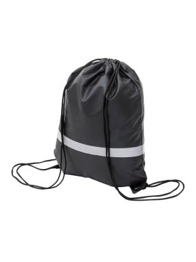 Sťahovací batoh s reflexným pásikom > čierna